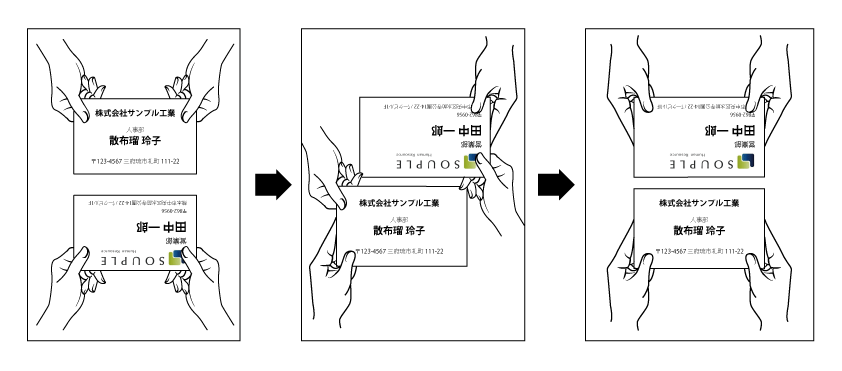 名刺の受け渡し方法